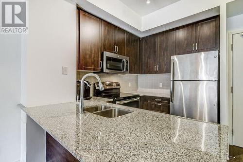 #210 -68 Main St, Markham, ON - Indoor Photo Showing Kitchen With Double Sink With Upgraded Kitchen