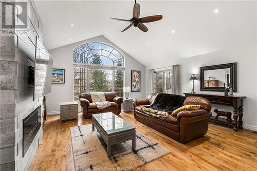 64 Guylaine, Dieppe, NB - Indoor Photo Showing Living Room With Fireplace