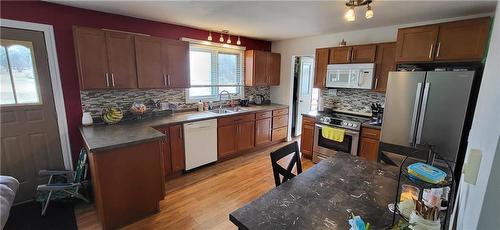 235 3Rd Avenue, Rapid City, MB - Indoor Photo Showing Kitchen With Double Sink
