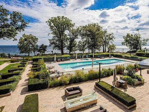 508-3500 Lakeshore Rd W, Oakville, ON - Outdoor With In Ground Pool With View