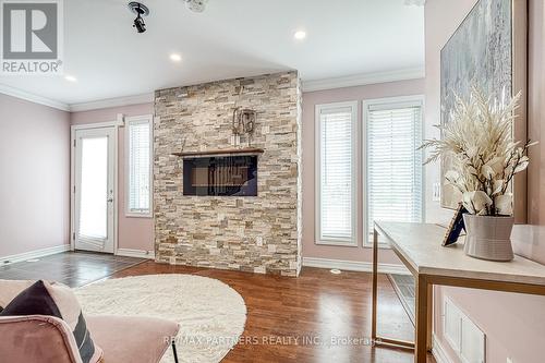 1 Percy Reesor St, Markham, ON - Indoor Photo Showing Living Room With Fireplace