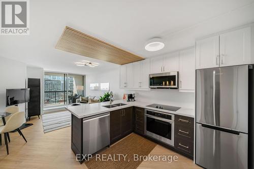 #1905 -77 Maitland Pl, Toronto, ON - Indoor Photo Showing Kitchen With Double Sink