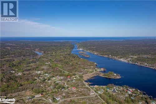 Aerial picture of Britt/Byng Inlet - 13 Holland Avenue, Byng Inlet, ON - Outdoor With Body Of Water With View