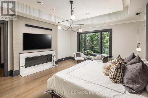211 Glencairn Ave, Toronto, ON - Indoor Photo Showing Bedroom With Fireplace