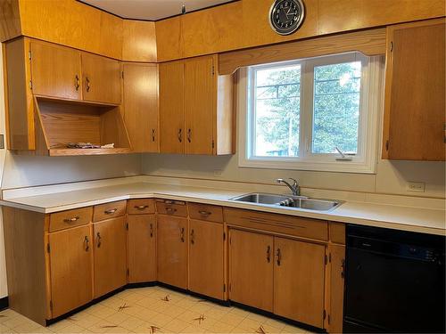 108 Heyes Street, Swan River, MB - Indoor Photo Showing Kitchen With Double Sink