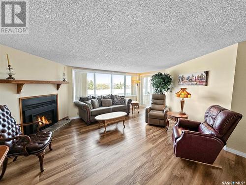 16 275 Alpine Crescent, Swift Current, SK - Indoor Photo Showing Living Room With Fireplace