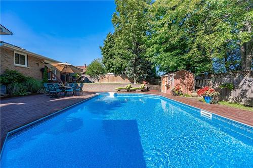 100 Heatherdale Place, Hamilton, ON - Outdoor With In Ground Pool With Backyard