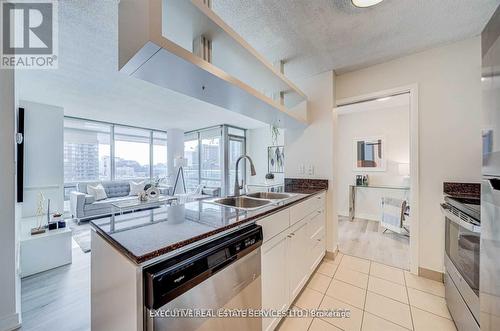 #1208 -81 Navy Wharf Crt, Toronto, ON - Indoor Photo Showing Kitchen With Stainless Steel Kitchen With Double Sink With Upgraded Kitchen
