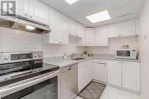 #211 -145 Hillcrest Ave, Mississauga, ON - Indoor Photo Showing Kitchen With Stainless Steel Kitchen With Double Sink