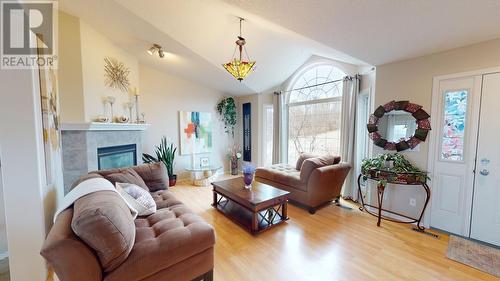 13284 Park Frontage Road, Fort St. John, BC - Indoor Photo Showing Living Room With Fireplace