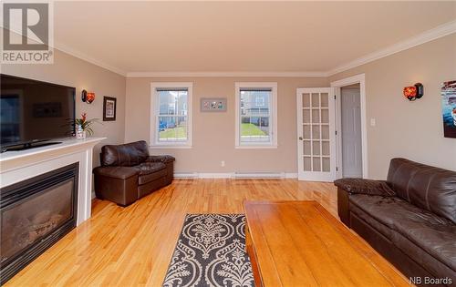 20 Knowlton Crescent, Oromocto, NB - Indoor Photo Showing Living Room With Fireplace