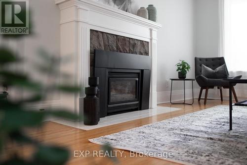 374 Weber Street E, Kitchener, ON - Indoor Photo Showing Living Room With Fireplace