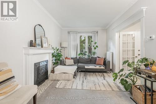 47 Laws Street, Toronto, ON - Indoor Photo Showing Living Room With Fireplace