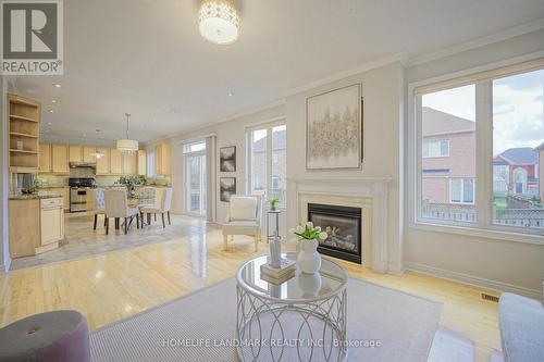 46 Larkmead Cres, Markham, ON - Indoor Photo Showing Living Room With Fireplace