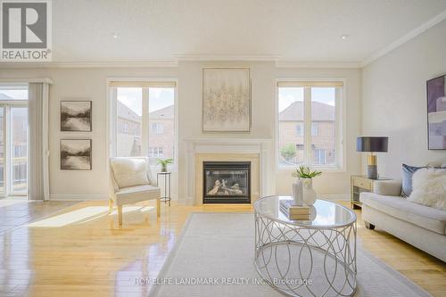 46 Larkmead Cres, Markham, ON - Indoor Photo Showing Living Room With Fireplace