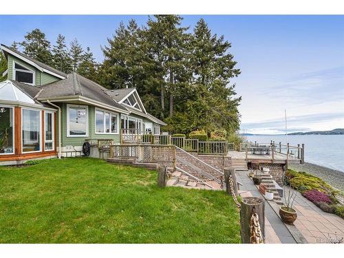 7602 Ships Point Rd, Fanny Bay, BC - Outdoor With Body Of Water With Deck Patio Veranda