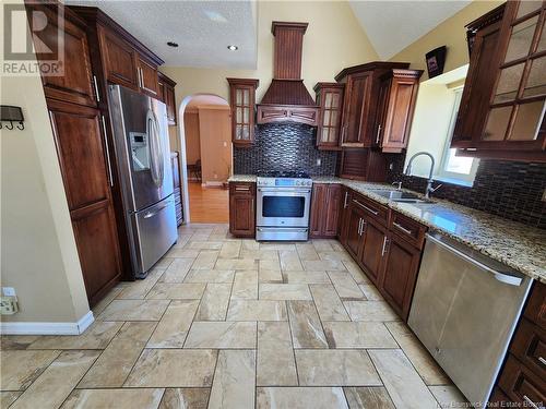 42 Thibaudeau Avenue, Edmundston, NB - Indoor Photo Showing Kitchen With Double Sink