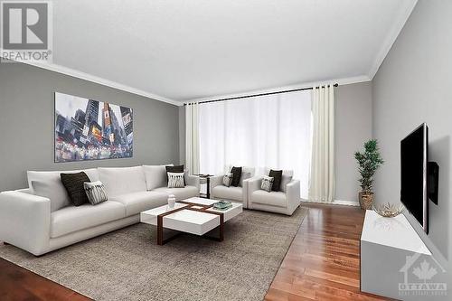 Living room main floor - staged - 2276 Russell Road, Ottawa, ON - Indoor Photo Showing Living Room