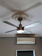 Remote controlled ceiling fan in Primary bedroom - 
