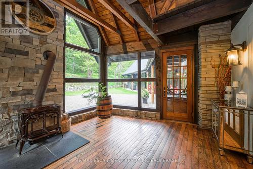1502 West River Road, North Dumfries, ON - Indoor With Fireplace