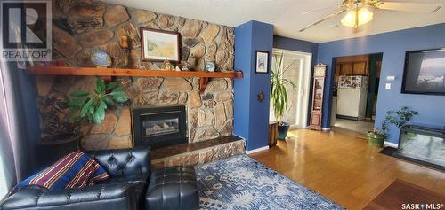 806 Garnet Street, Grenfell, SK - Indoor Photo Showing Living Room With Fireplace