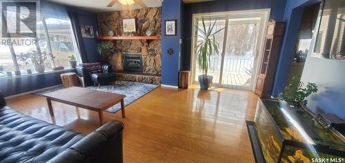 806 Garnet Street, Grenfell, SK - Indoor Photo Showing Living Room With Fireplace