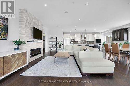 #2406 -330 Ridout Street North St N, London, ON - Indoor Photo Showing Living Room With Fireplace