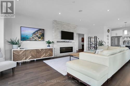 #2406 -330 Ridout Street North St N, London, ON - Indoor Photo Showing Living Room With Fireplace