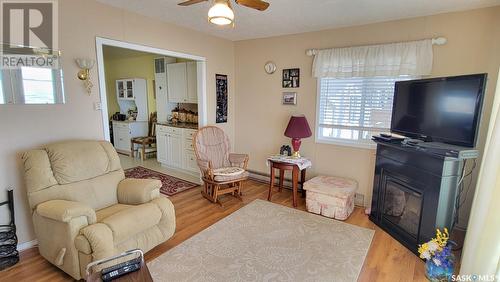 33 Stoney Lake Road, Humboldt Lake, SK - Indoor Photo Showing Living Room With Fireplace