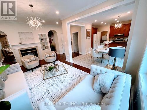 50 Willow Heights Blvd, Markham, ON - Indoor Photo Showing Living Room With Fireplace