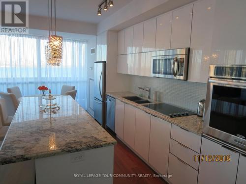 #1702 -80 Marine Parade Dr, Toronto, ON - Indoor Photo Showing Kitchen With Double Sink With Upgraded Kitchen