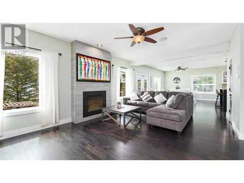 4817 Goat River North Road, Creston, BC - Indoor Photo Showing Living Room With Fireplace