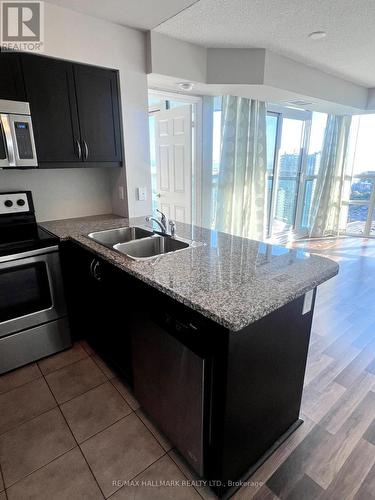 3501 - 19 Grand Trunk Crescent, Toronto, ON - Indoor Photo Showing Kitchen With Double Sink