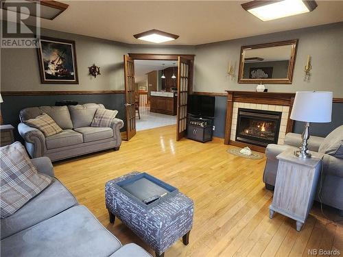 674 Baisley Road, Saint-Jacques, NB - Indoor Photo Showing Living Room With Fireplace