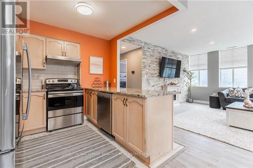 #502 -36 James St S, Hamilton, ON - Indoor Photo Showing Kitchen With Stainless Steel Kitchen With Upgraded Kitchen