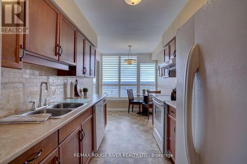 #1424 -1880 Valley Farm Rd, Pickering, ON - Indoor Photo Showing Kitchen With Double Sink