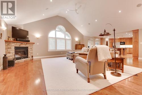 308 Miller Drive, Springwater, ON - Indoor Photo Showing Living Room With Fireplace