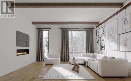 19 Lambton Ave, Toronto, ON - Indoor Photo Showing Living Room With Fireplace