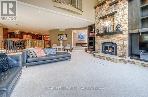 2229 Herrgott Rd, Wellesley, ON - Indoor Photo Showing Living Room With Fireplace