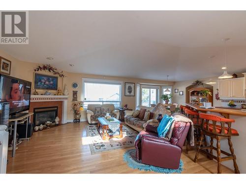 982 Mt Bulman Drive, Vernon, BC - Indoor Photo Showing Living Room With Fireplace