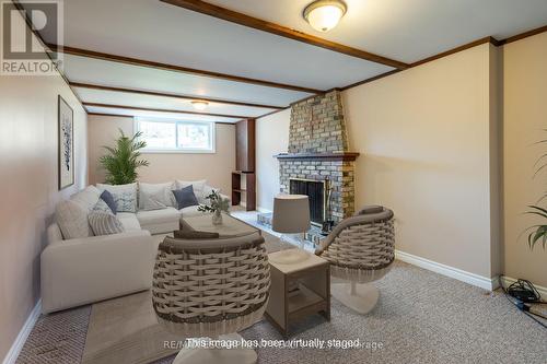 132 8Th Concession Rd E, Hamilton, ON - Indoor Photo Showing Other Room With Fireplace