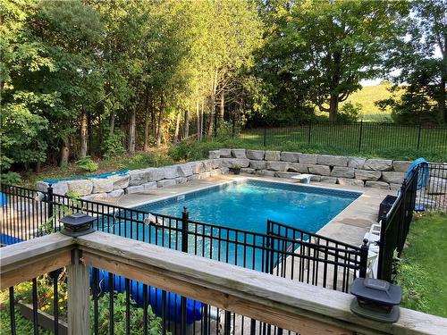 132 8Th Concession Road E, Freelton, ON - Outdoor With In Ground Pool With Deck Patio Veranda With Backyard