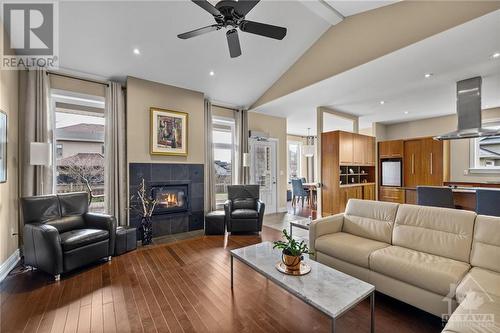90 Frances Colbert Avenue, Carp, ON - Indoor Photo Showing Living Room With Fireplace