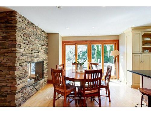 21 Forest Dr, Collingwood, ON - Indoor Photo Showing Dining Room With Fireplace