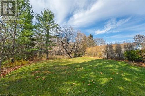 Back yard with creek located behind - 2020 5Th Avenue W, Owen Sound, ON - Outdoor With View