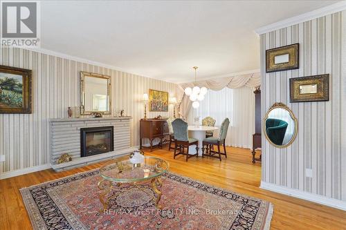 50 Claywood Rd, Toronto, ON - Indoor Photo Showing Living Room With Fireplace