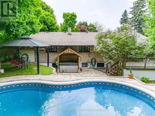 888 Swiss Heights, Oshawa, ON - Outdoor With In Ground Pool With Backyard