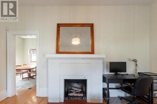735 Waterloo Street, London, ON - Indoor Photo Showing Office With Fireplace