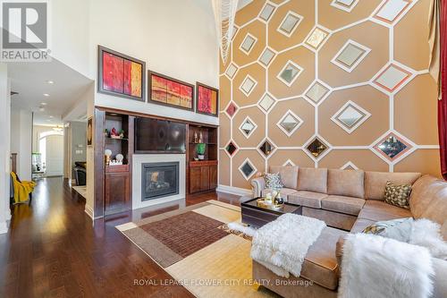 7 Legendary Circ, Brampton, ON - Indoor Photo Showing Living Room With Fireplace