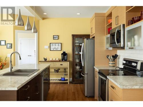 98 Ranchland Place, Coldstream, BC - Indoor Photo Showing Kitchen With Double Sink